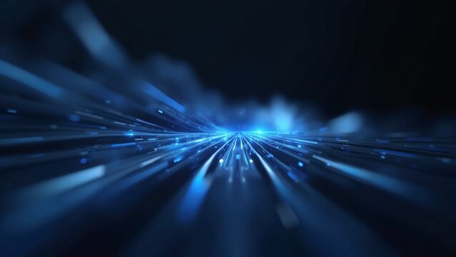 Sleek corporate background with a seamless flow of blue and black glass rays, creating a polished, modern, and high-tech background ideal for professional presentations and digital assets.