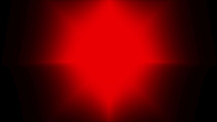 Abstract red light beams pulsating and moving, with a spotlight effect on a black background