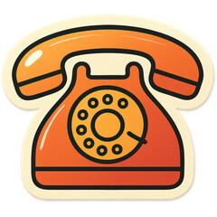 A cartoon phone with a dial on it