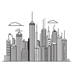 City skyline graphic illustration
