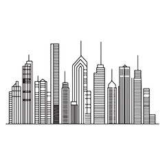 City skyline graphic illustration