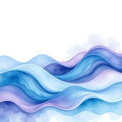 Obraz premium Pastel Watercolor Wave with Emotional Stillness 