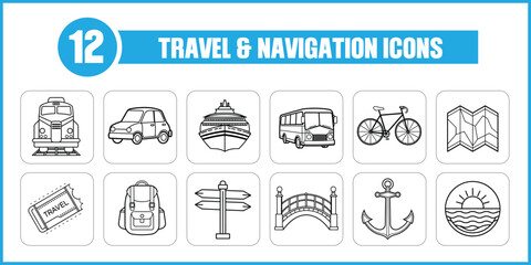 Travel And Navigation Icons