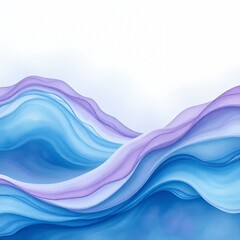 Fototapeta premium Minimal Abstract Watercolor Wave in Calming Colors 