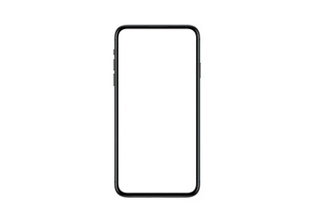 Vertical smartphone isolated on transparent background