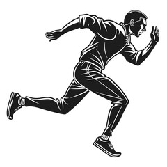 Naklejka premium silhouette of a man running