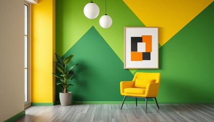 modern interior design with living room