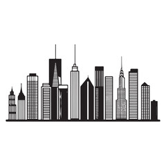 City skyline graphic illustration