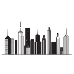 City skyline graphic illustration