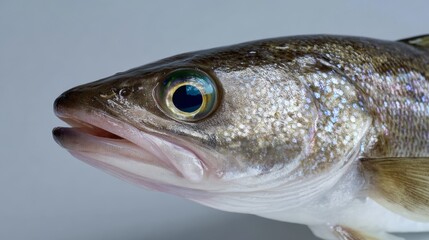 Shiny haddock fish close up in water showcasing unique patterns and natural beauty.
