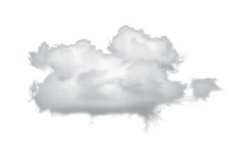 Obraz premium Fluffy white cloud isolated on transparent background