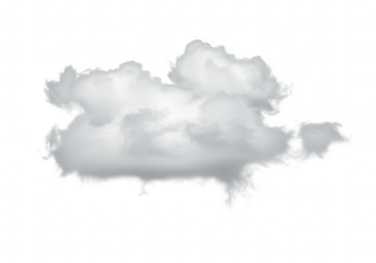 Fluffy white cloud isolated on transparent background