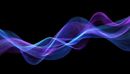 Purple Blue Abstract Waveform background