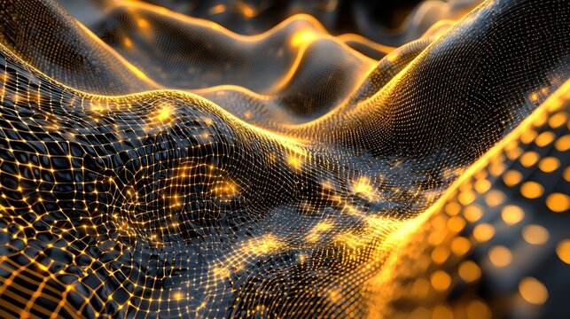 Abstract gold network pattern image