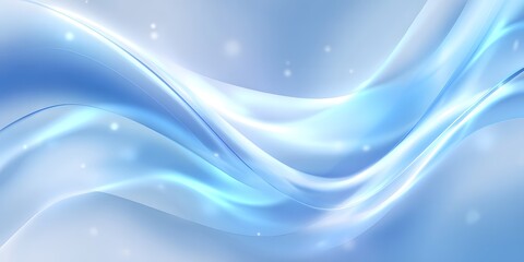 Fototapeta premium Blue White Flowing Abstract Waves