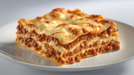 piece of lasagne on a plate