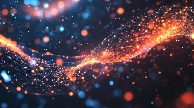 Enhanced seo impact dynamic medical graphics with floating particles in close-up view