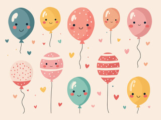 birthday card with balloons