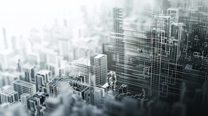 Obraz premium Abstract cityscape architecture illustration