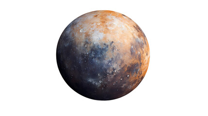 Full Moon in Night Sky Isolated transparent on white background