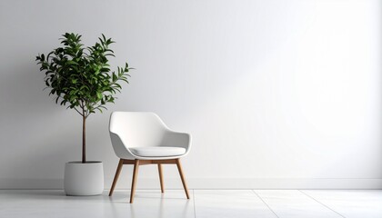 white chairs and potted ornamental plants indoors