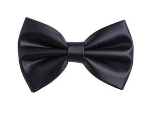 &ldquo;Classic Black Bow Tie with Satin Finish, isolated on a transparent background&rdquo;.