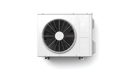 White Air Conditioner Unit Exterior.