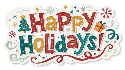 Fototapeta premium Holidays Greeting Card Design – Festive Vector Illustration