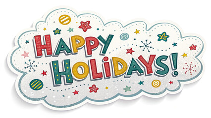 Holidays Greeting Card Design – Festive Vector Illustration