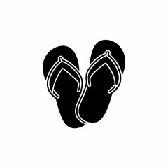 creative details slippers for beach summer icon vector illustration 