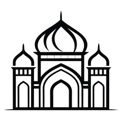 line art mosque