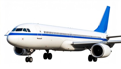 Obraz premium Passenger Airplane in Flight High-Resolution Image