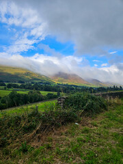 Naklejka premium landscape with clouds