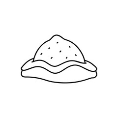 Sand line art vector illustration