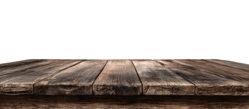 Wooden tabletop against a black background