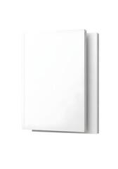 Minimalist 3D Render of a Blank White Magazine Levitating with a Soft Shadow.