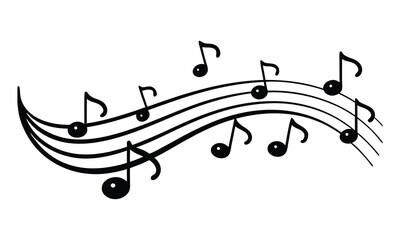 vector illustration of a musical notes
