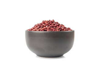 Red adzuki beans isolated, raw azuki bean pile, Vigna angularis legume seeds, dry red mung bean