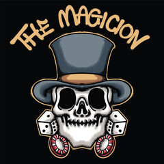 Skull Magician Urban Streetwear Art