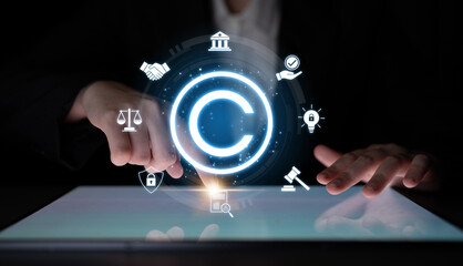 Copyright protection highlights copyright, intellectual property, and legal ownership through law, verification, and secure digital rights Latch
