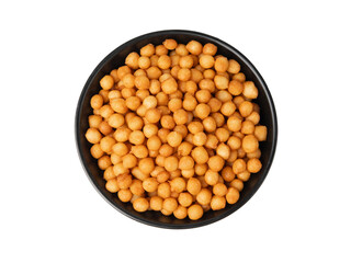 Small pastry balls, fried crispy wheat soup pearls, salad egg puffs or choux pastry