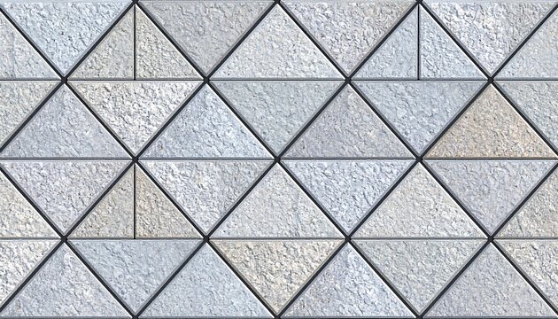 Geometric pattern of light gray and beige triangles - Powered by Adobe