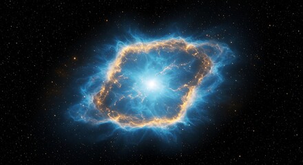 Luminous celestial nebula with bright core space stars