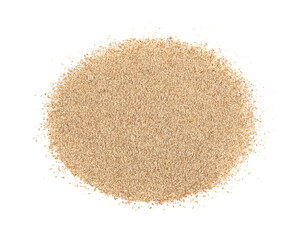 Milk thistle seeds powder, crushed silybum marianum grains pile, milled dry blessed milkthistle