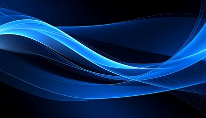 Obraz premium Blue Abstract Waves Background. (11)