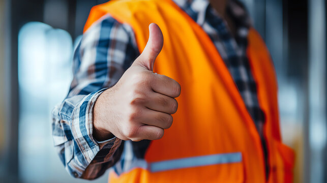 Supervisor giving thumbsup after inspection completion