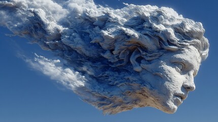 Fototapeta premium ice cube on blue sky
