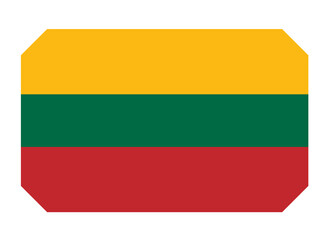 Obraz premium Lithuanian Flag A Horizontal Tricolor of Yellow, Green, and Red