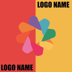 Modern abstract geometric logo design with vibrant color palette