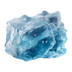 Fototapeta premium Stunning, translucent blue crystal rock formation with captivating light and detail